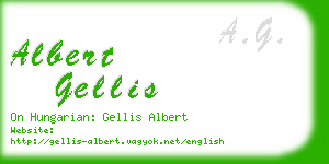 albert gellis business card